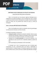 Diretrizes Para Elaboração Do Projeto de Pesquisa