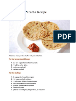 Aloo Gobi Paratha Recipe