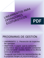 Ecoturismo Lineamientos