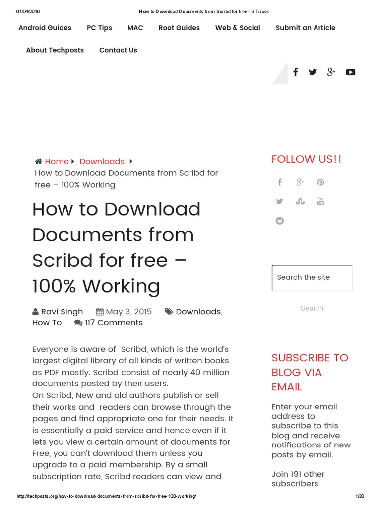scribd download pdf