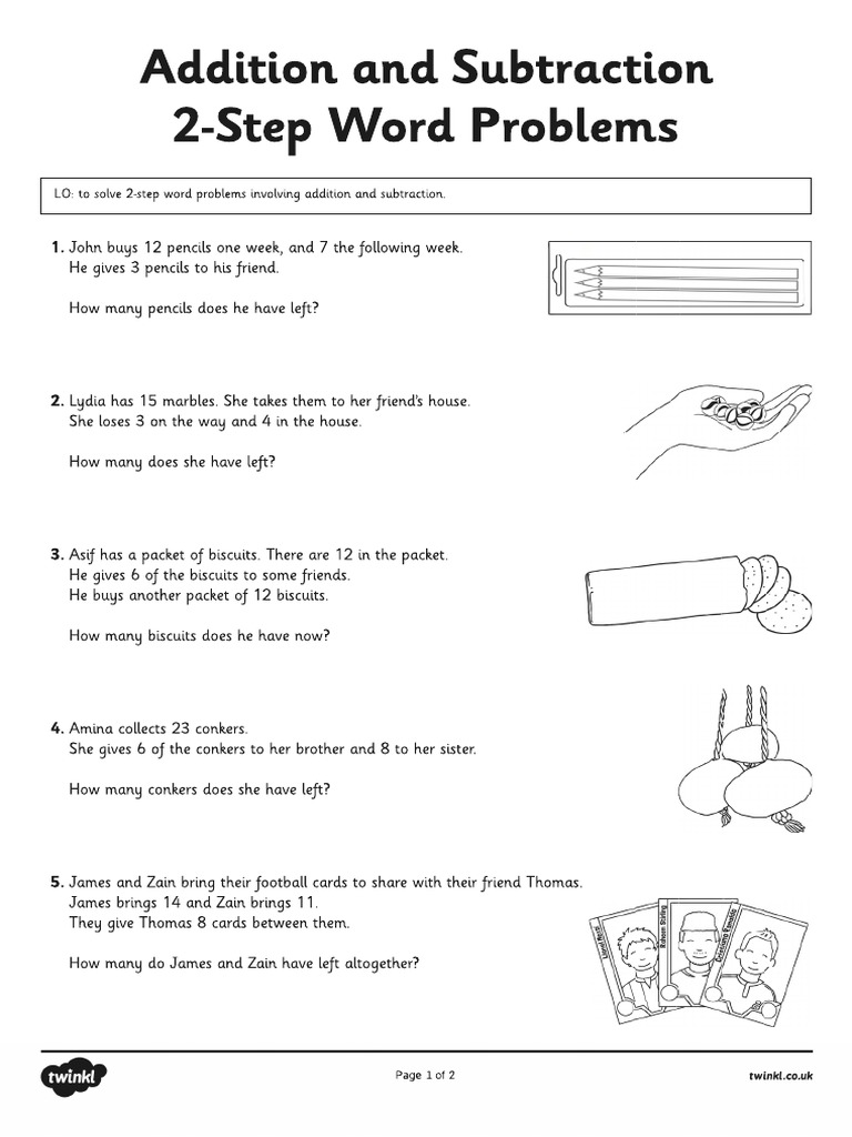 Addition and Subtraction Problem Solving | PDF