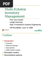 Multi Echelon Inventory