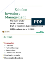 Multi Echelon Inventory