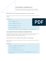 Los Adjetivos en Grado Comparativo