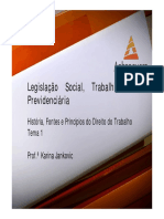 VA Legislacao Social Trabalhista e Previdenciaria Aula 1 Tema 1