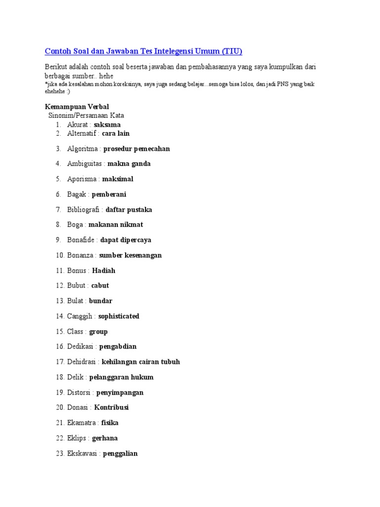Soal Tes Akademik Pln Dan Jawabannya Pdf Ilmusosial Id
