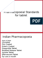Pharmacopoeial Standards For Tablet
