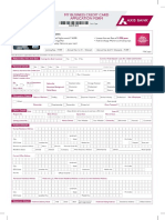 Axis Bank Credit Card Application Form