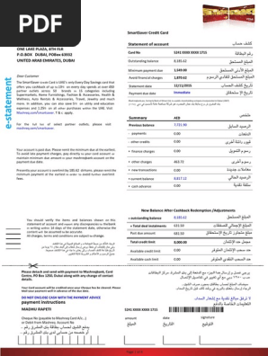 Forms Statement Debits And Credits Payments