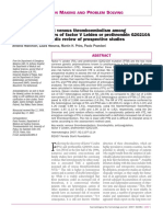 The Risk of Recurrent Venous Thromboembolism Heterozygous