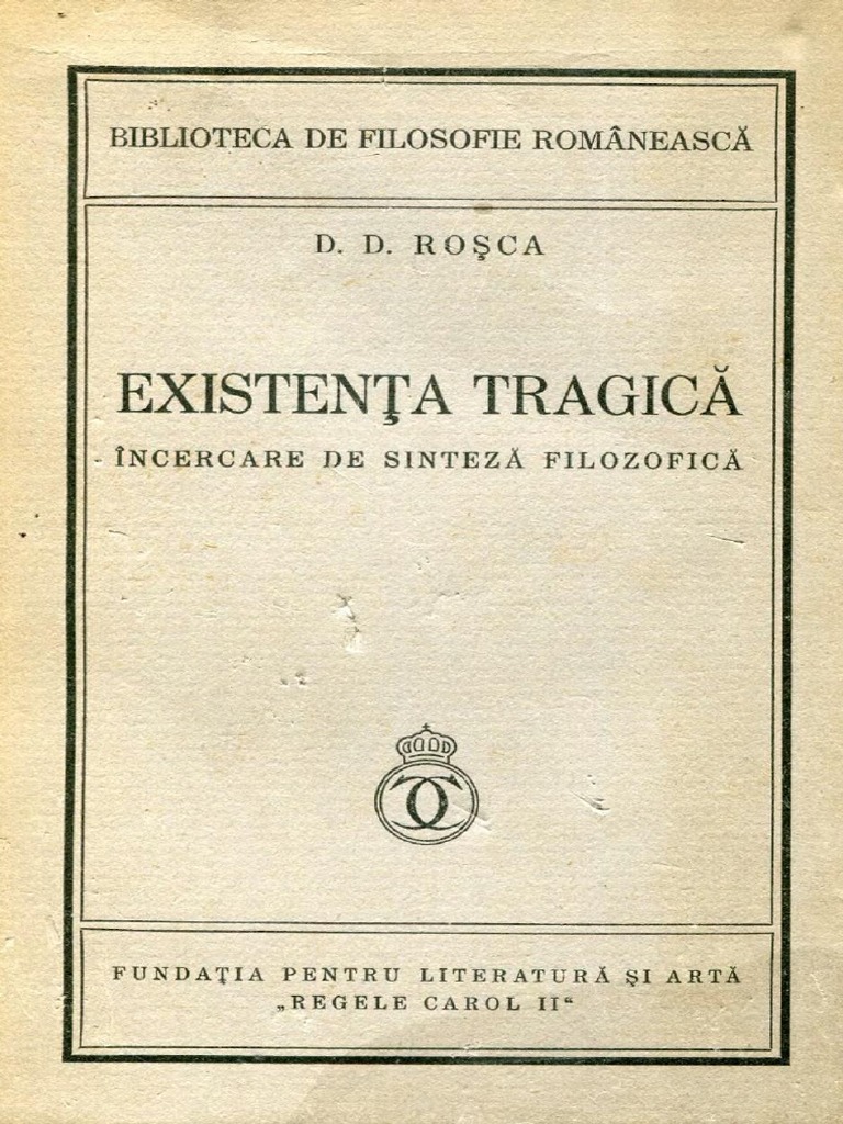 D.D.rosca - Existenta Tragica | PDF