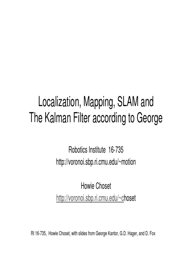 SLAM and Kalman Filter in Robotics | PDF | Kalman Filter | Systems Science