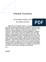 Interest Inventory