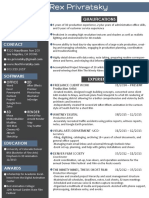 RexPrivratsky Resume Artist Format