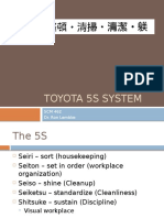 Toyota 5S System: SCM 462 Dr. Ron Lembke