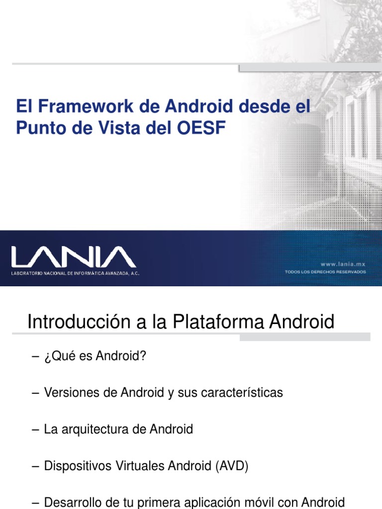 Introducción al Framework de Android | PDF | Android (sistema operativo ...