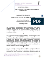 Decreto 25-2015 Política de Endeudamiento 2016