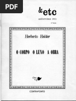 Herberto Helder - O Corpo, o Luxo, A Obra (Contraponto, 1978)