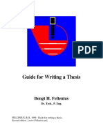 Guide for Writing a Thesis