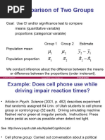 Comparison of Two Groups