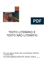 Texto Literário e Texto Não Literátio