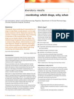 Abnormal Laboratory Results: Therapeutic Drug Monitoring: Which Drugs, Why, When Andhowtodoit