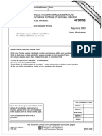 Cambridge International Examinations International General Certificate of Secondary Education