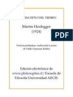 Heidegger - El Concepto de Tiempo