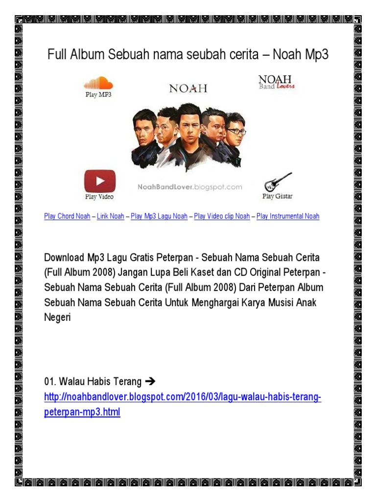 walau habis terang mp3 download Download best chord peterpan walau habis terang mp3 – download.