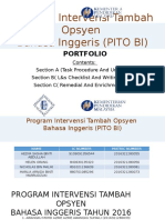 Program Intervensi Tambah Opsyen Bahasa Inggeris (PITO BI) : Portfolio