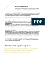 Main Types of Foreign Exchange Rates: Instruments of Monetary Policy Used by The RBI