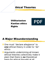 Major Ethical Theories: Utilitarianism Kantian Ethics Rights