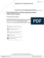 Flow Characteristics in Mixers Agitated by Helical Ribbon Blade Impeller