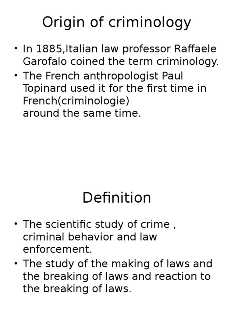 History and Origins of Criminology | PDF | Criminology | Punishments