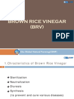Brown Rice Vinegar (BRV) : Cho Global Natural Farming (CGNF)