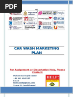 Car Wash Marketing Plan