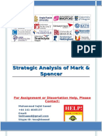 Strategic Analysis of Mark & Spencer
