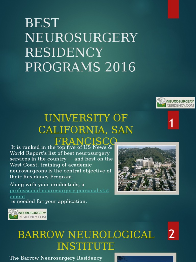 Best Neurosurgery Residency Programs 2016 | Residency (Medicine