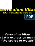What Is It & How To Make One: Curriculum Vitae