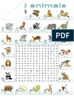 Wild Animals Wordsearch