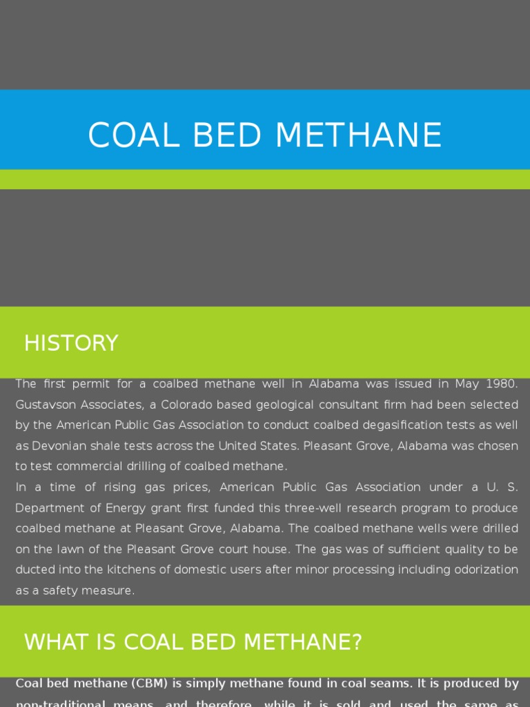 Coal Bed Methane Finale Coalbed Methane Natural Gas