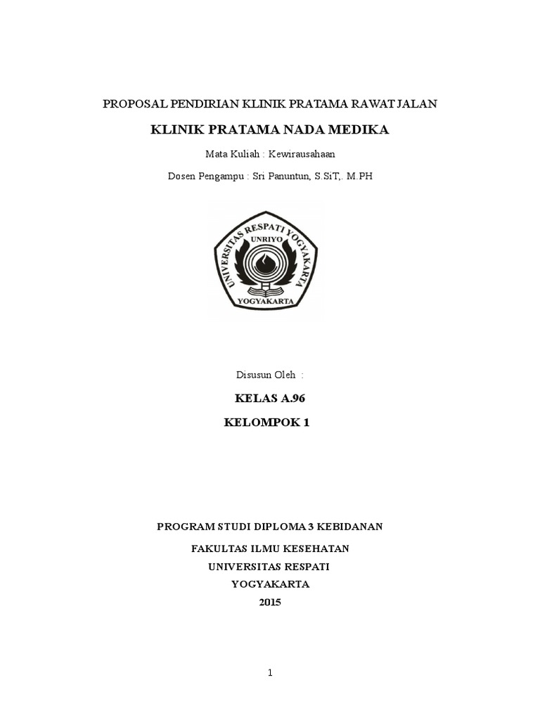 Proposal Klinik Pratama Rawat Jalan