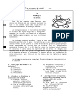 Examen Diagnóstico 1ero - Español Secundaria