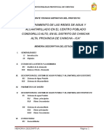 Memoria Descriptiva Agua Potable y Saneamiento Condorillo