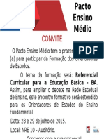 Convite Formação Pacto EM 2015