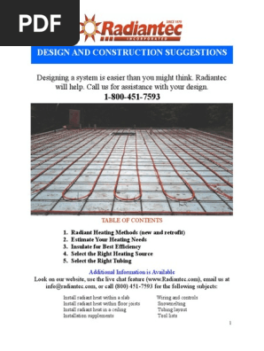 Design And Construction Manual 2014 Radiant Open Direct Too