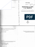 Peter Singer-Repensar La Vida y La Muerte - El Derrumbe de Nuestra Ética Profesional-Ediciones Paidos Iberica (1997)