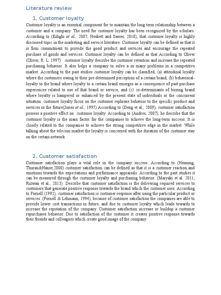 Latest literature review on customer satisfaction image