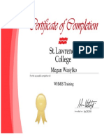 Megan Wasylko Certificate 1