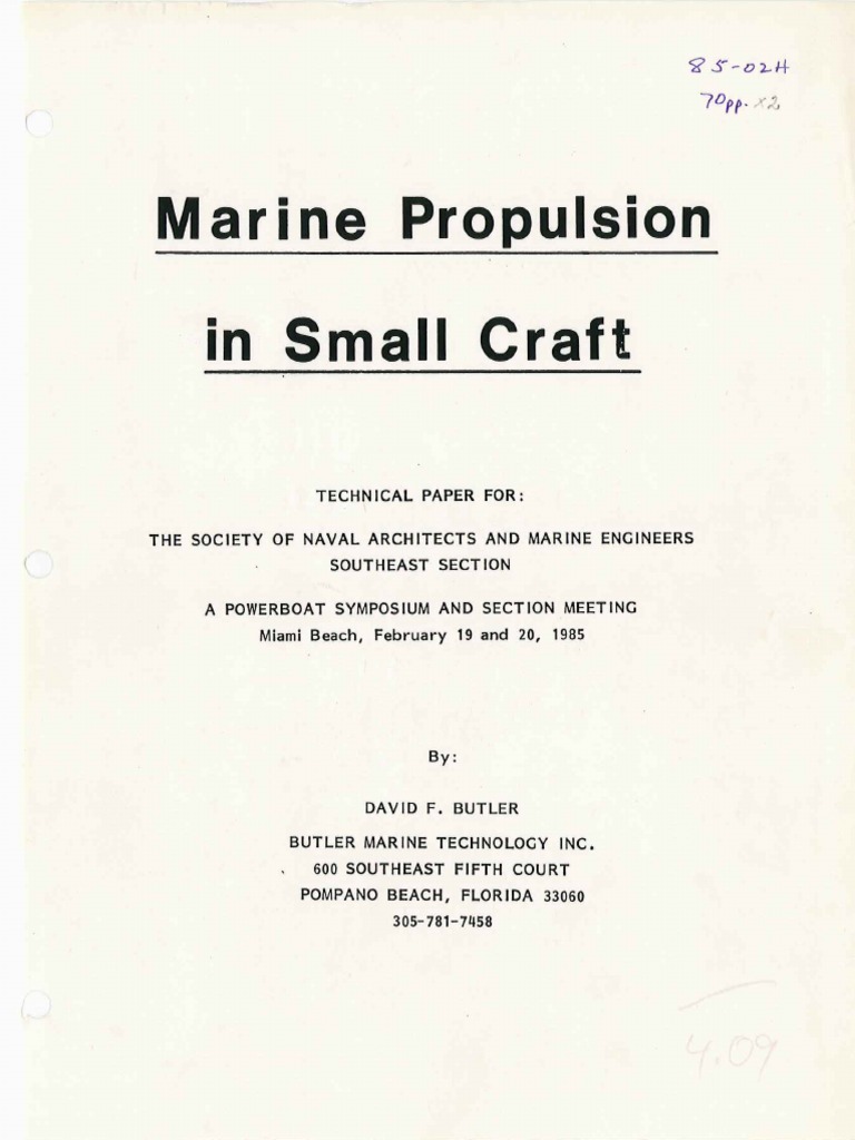 Marine Propulsion For Small Crafts PDF Diesel Engine Turbocharger